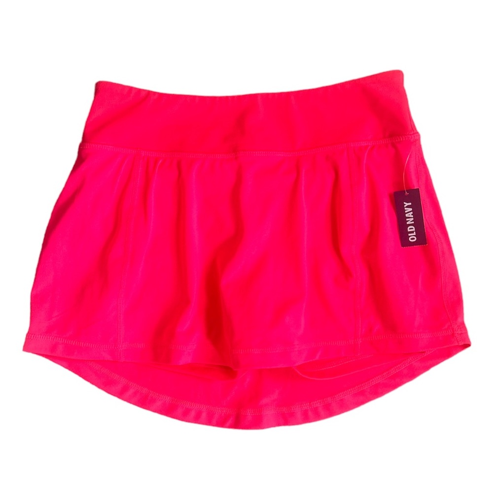 Old Navy Active Athletic Tennis Pink Skort | Shorts with Skirt Overlay